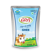 Premium Desi Ghee By GRB | Rich In Vitamin A, D, E & K Healthy Desi Ghee Perfect For Parathe | (200ml) 6.7 Ounce | Pouch Pack